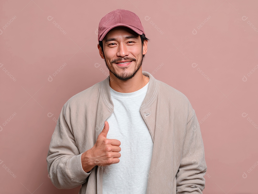 Lindo homem bonito sobre fundo isolado.