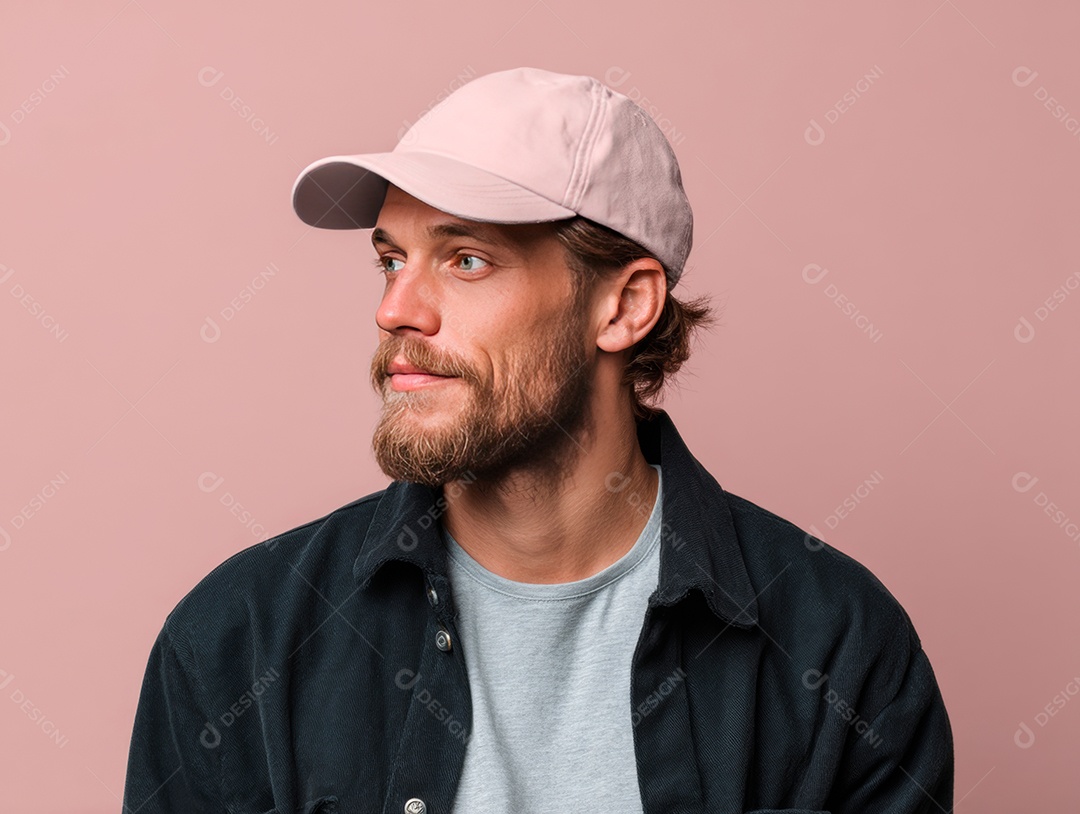 Lindo homem jovem sobre fundo isolado.