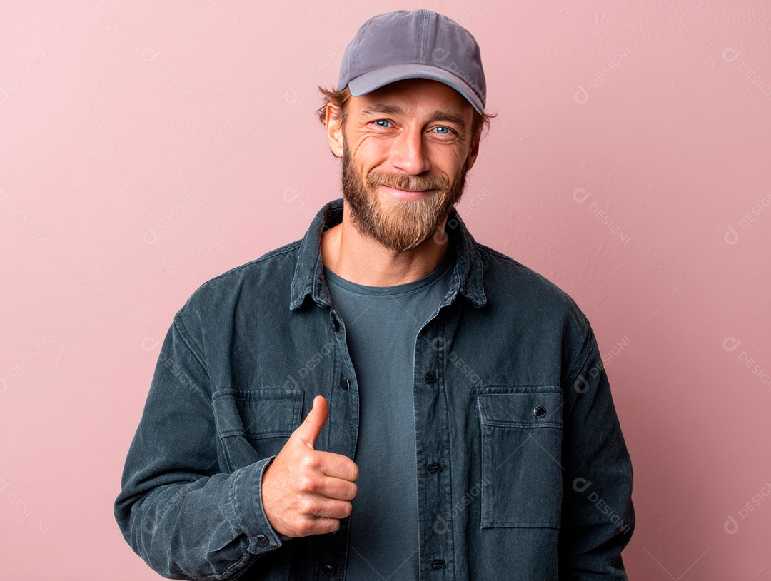 Lindo homem bonito sobre fundo isolado.