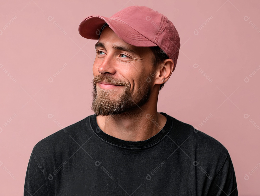 Lindo homem bonito sobre fundo isolado.