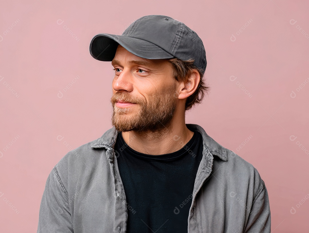 Lindo homem jovem sobre fundo isolado.