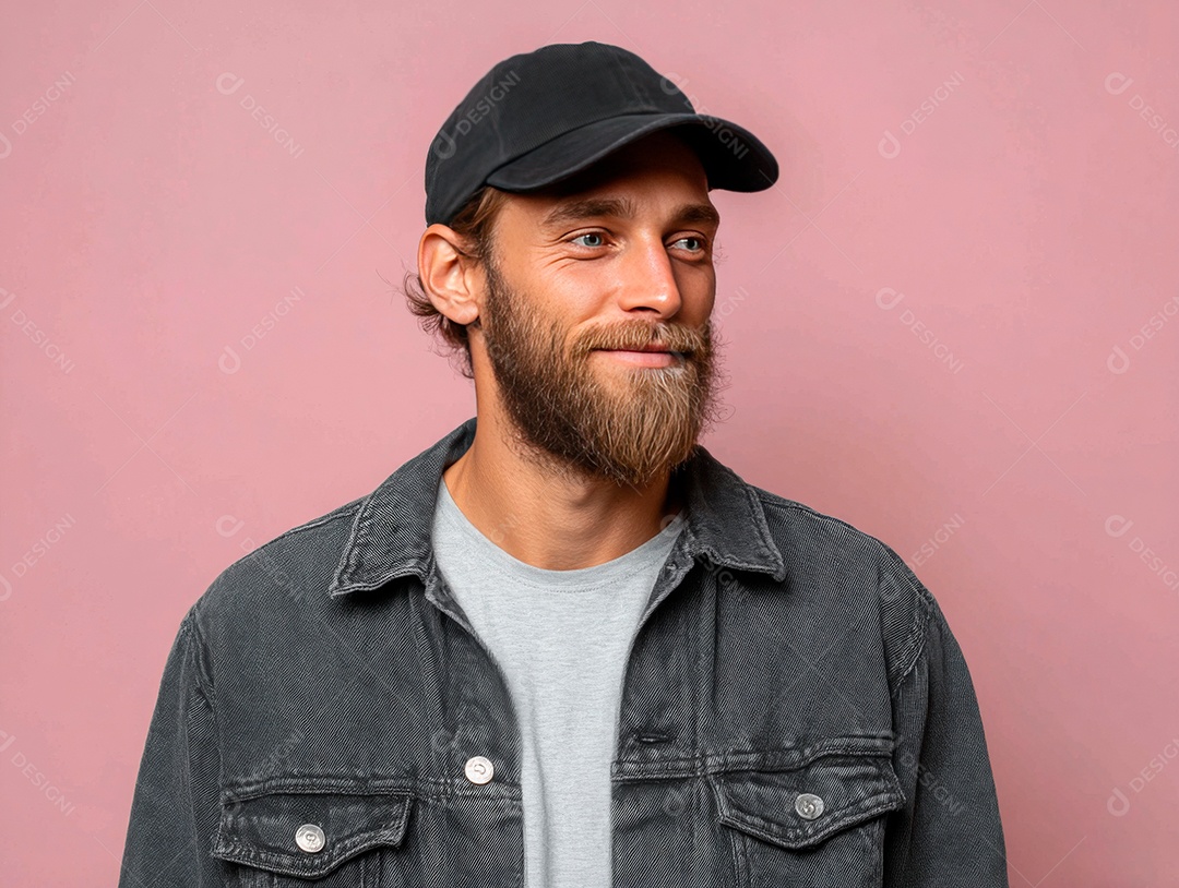 Lindo homem jovem sobre fundo isolado.