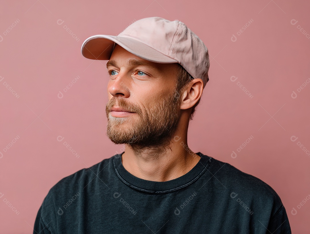 Lindo homem bonito sobre fundo isolado.