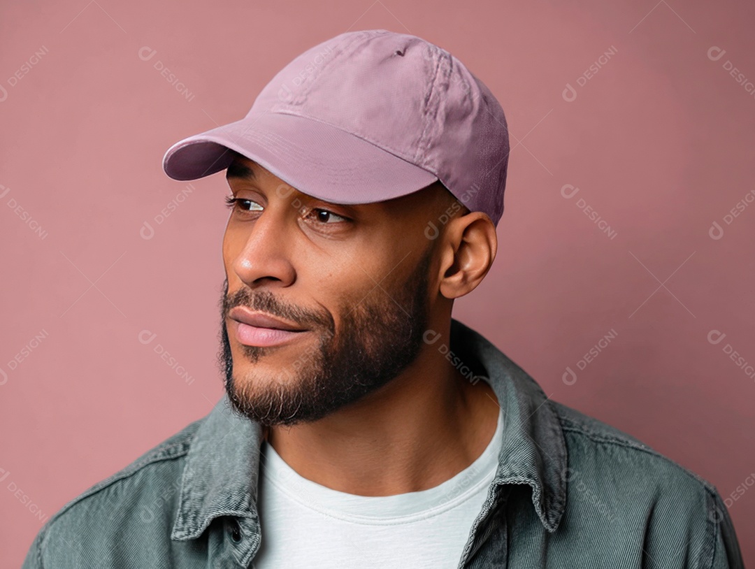 Lindo homem jovem negro sobre fundo isolado.