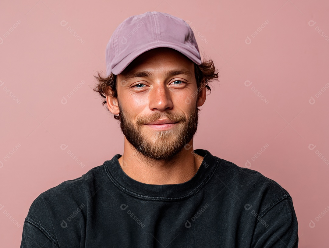 Lindo homem bonito sobre fundo isolado.