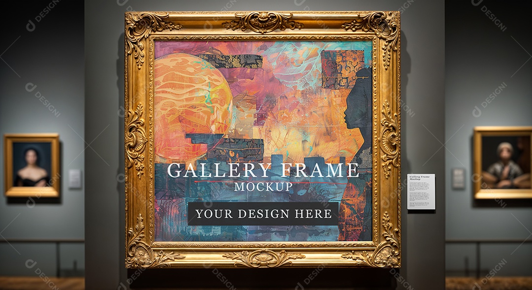 Mockup Galeria de Arte PSD Editável