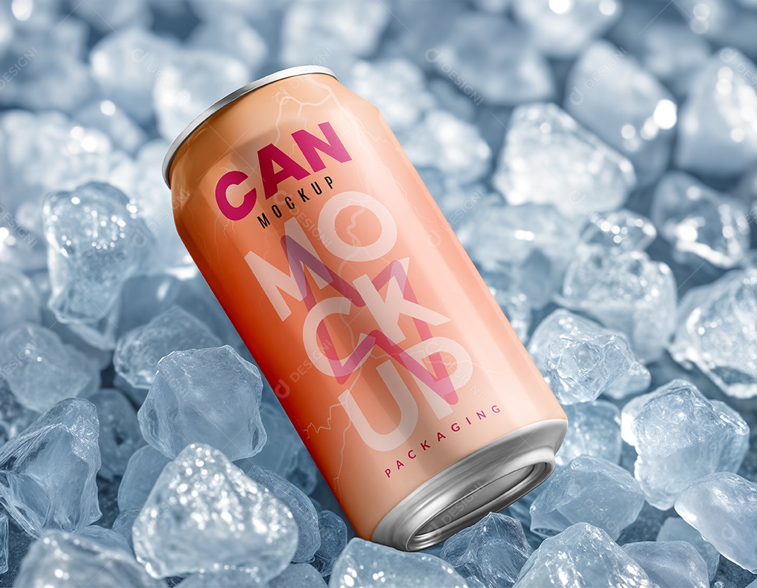 Lata de Alumínio PSD editável Mockup