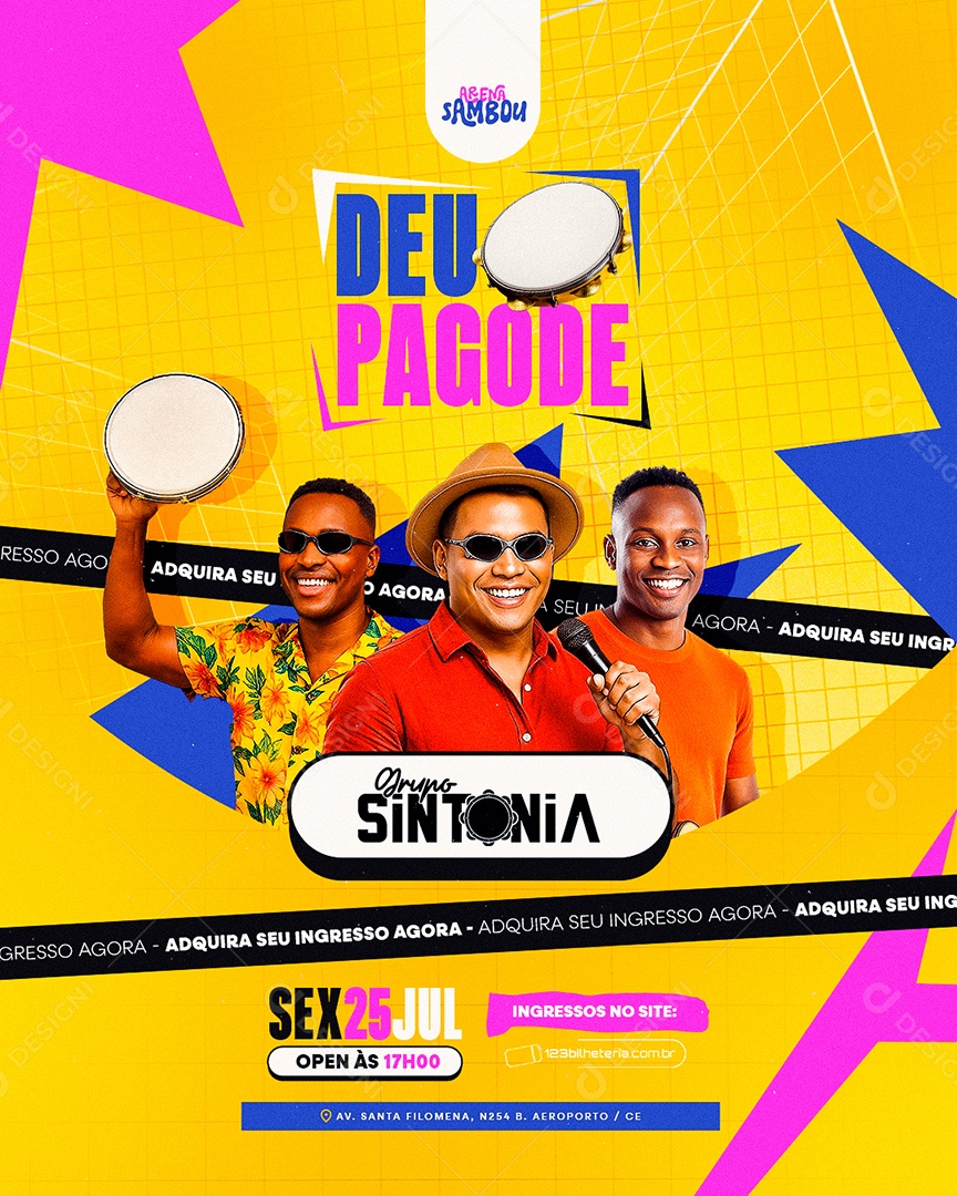 Flyer Deu Pagode Social Media PSD Editável