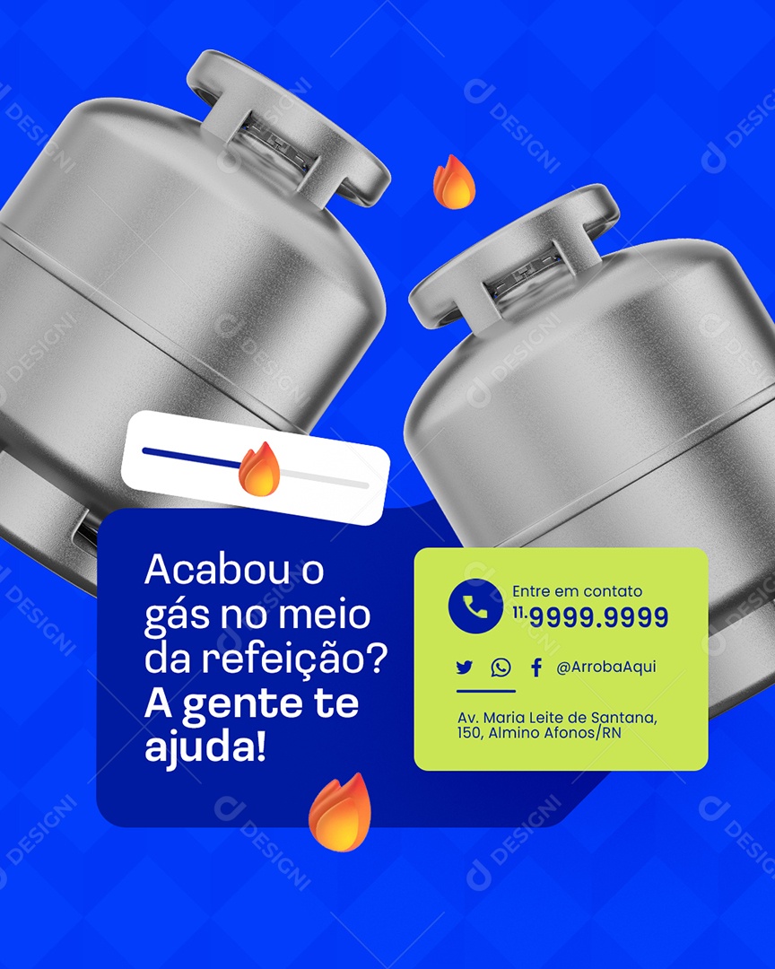 Distribuidora de Gás A Gente Te Ajuda Social Media PSD Editável