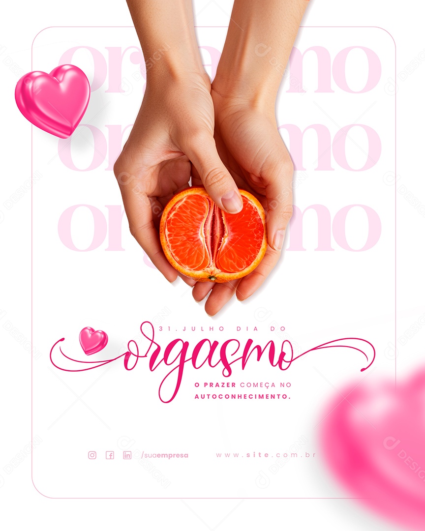 Dia do Orgasmo 31 de Julho Social Media PSD Editável