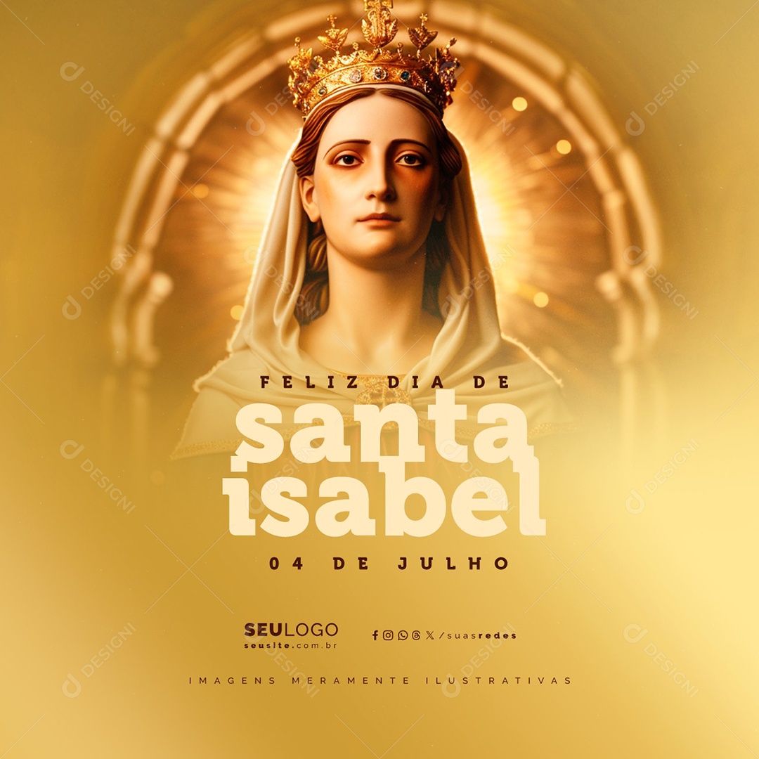 Dia de Santa Isabel 04 de Julho Social Media PSD Editável