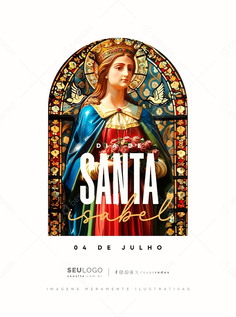 Dia de Santa Isabel 04 de Julho Social Media PSD Editável