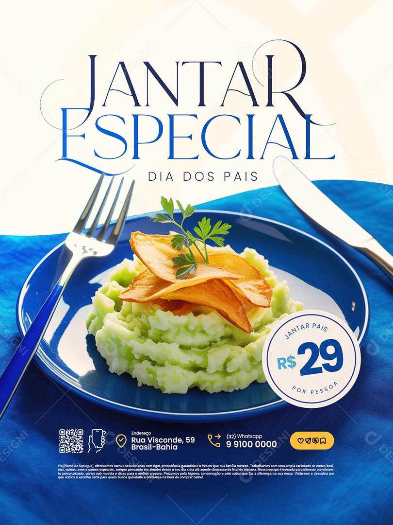 Jantar Especial Dia dos Pais Social Media PSD Editável