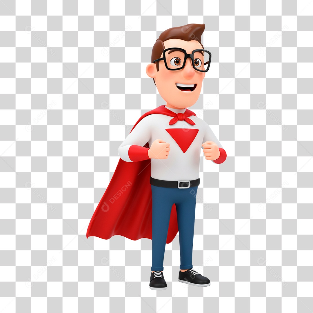 Personagem Pai Super Herói PNG Transparente