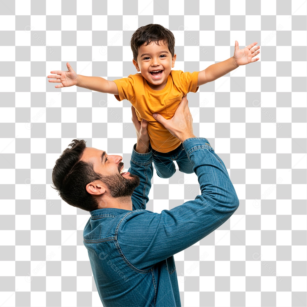Pai Segurando Filho PNG Transparente