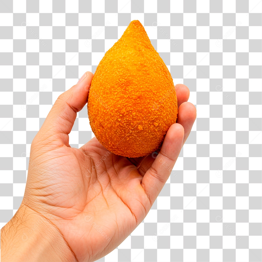 Mão Segurando Coxinha PNG Transparente