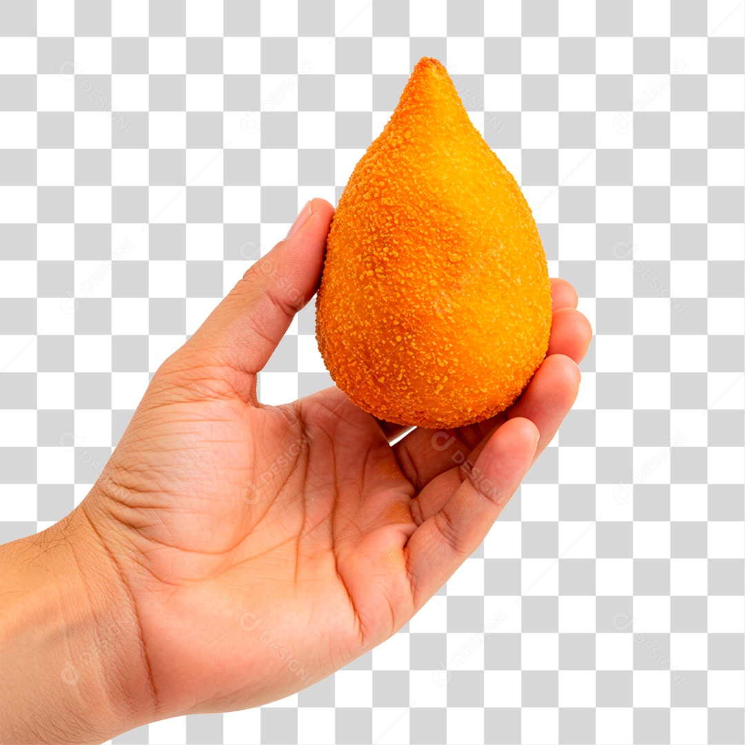 Mão Segurando Coxinha PNG Transparente