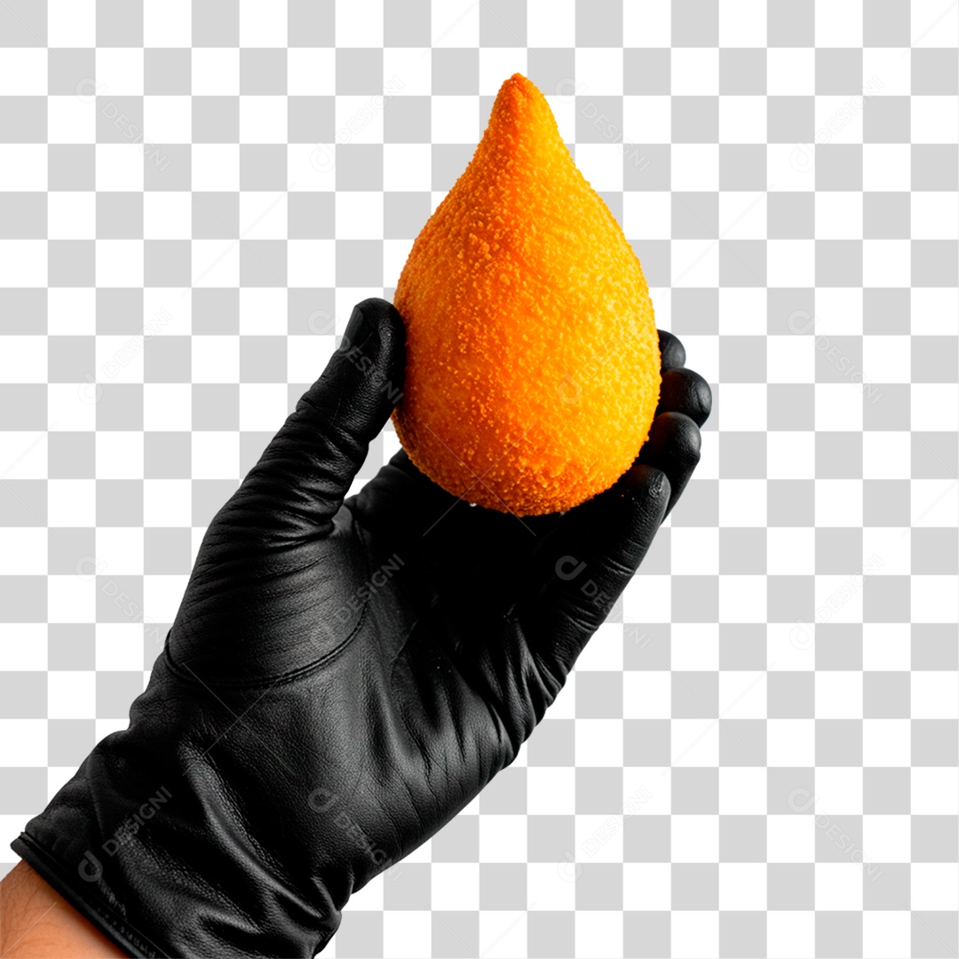 Mão Segurando Coxinha PNG Transparente