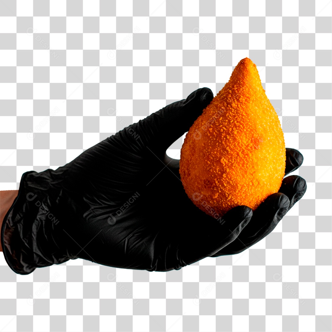 Mão Segurando Coxinha PNG Transparente