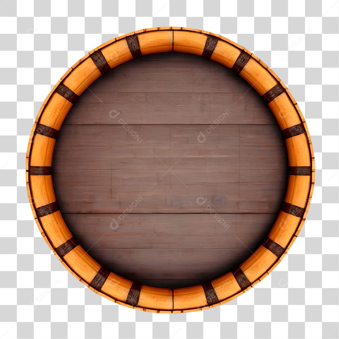 Círculo de Madeira PNG Transparente