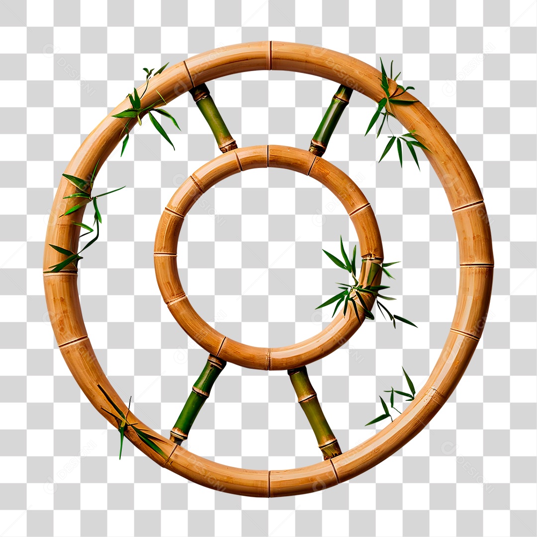Círculo de Bambu PNG Transparente