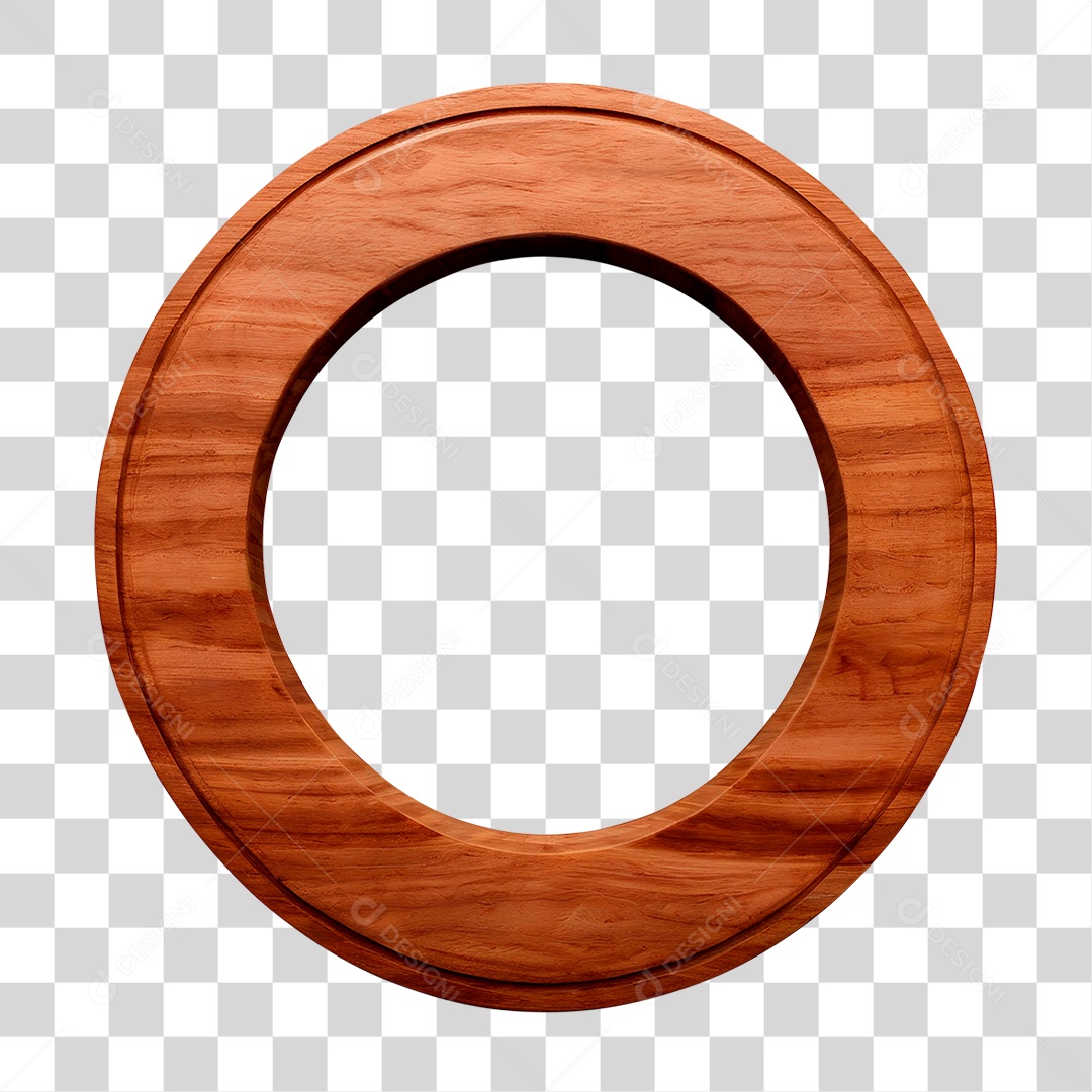 Círculo de Madeira PNG Transparente