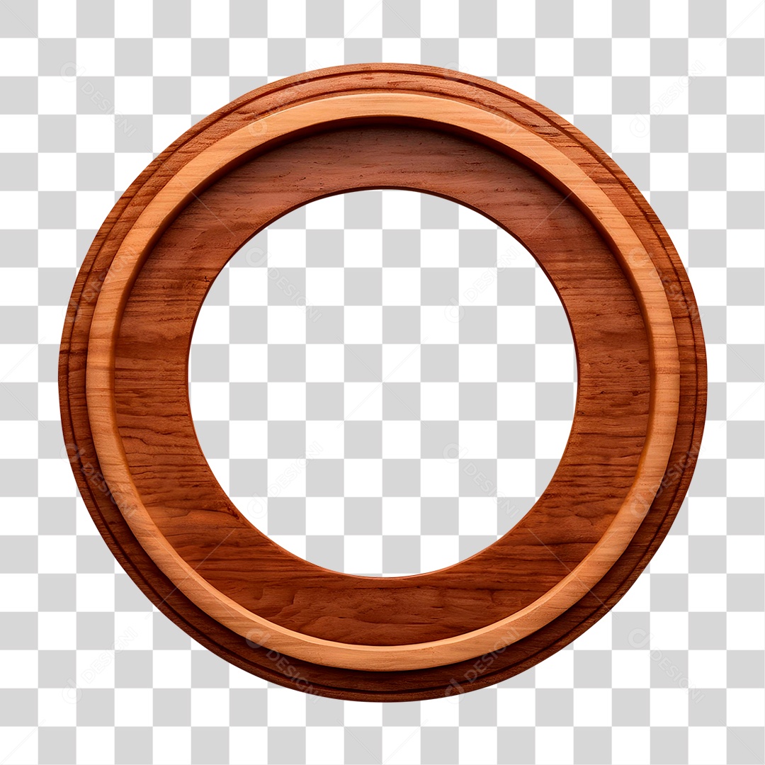 Círculo de Madeira PNG Transparente