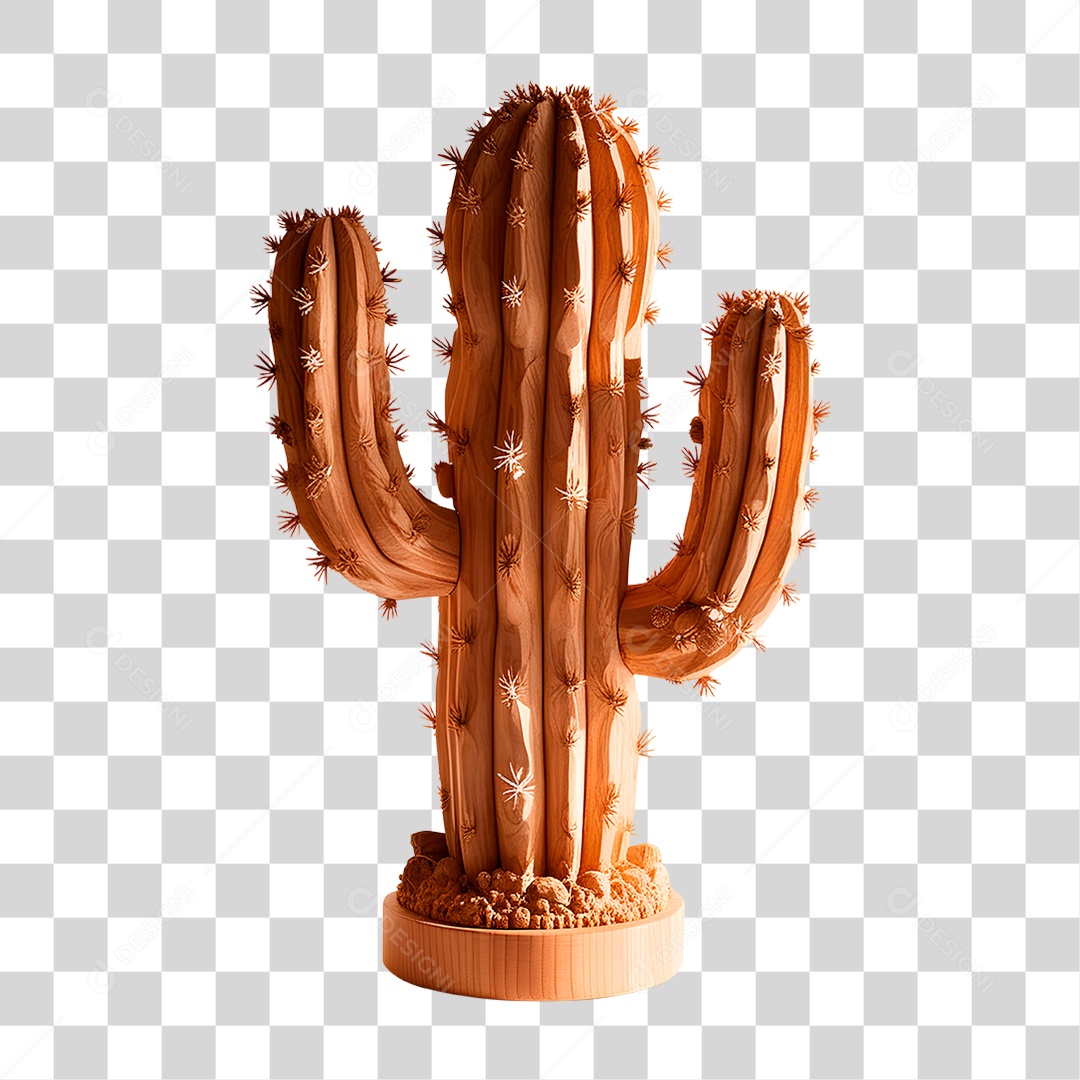 Cacto Amarelo PNG Transparente