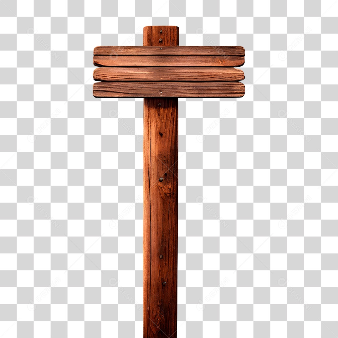 Placa de Madeira PNG Transparente