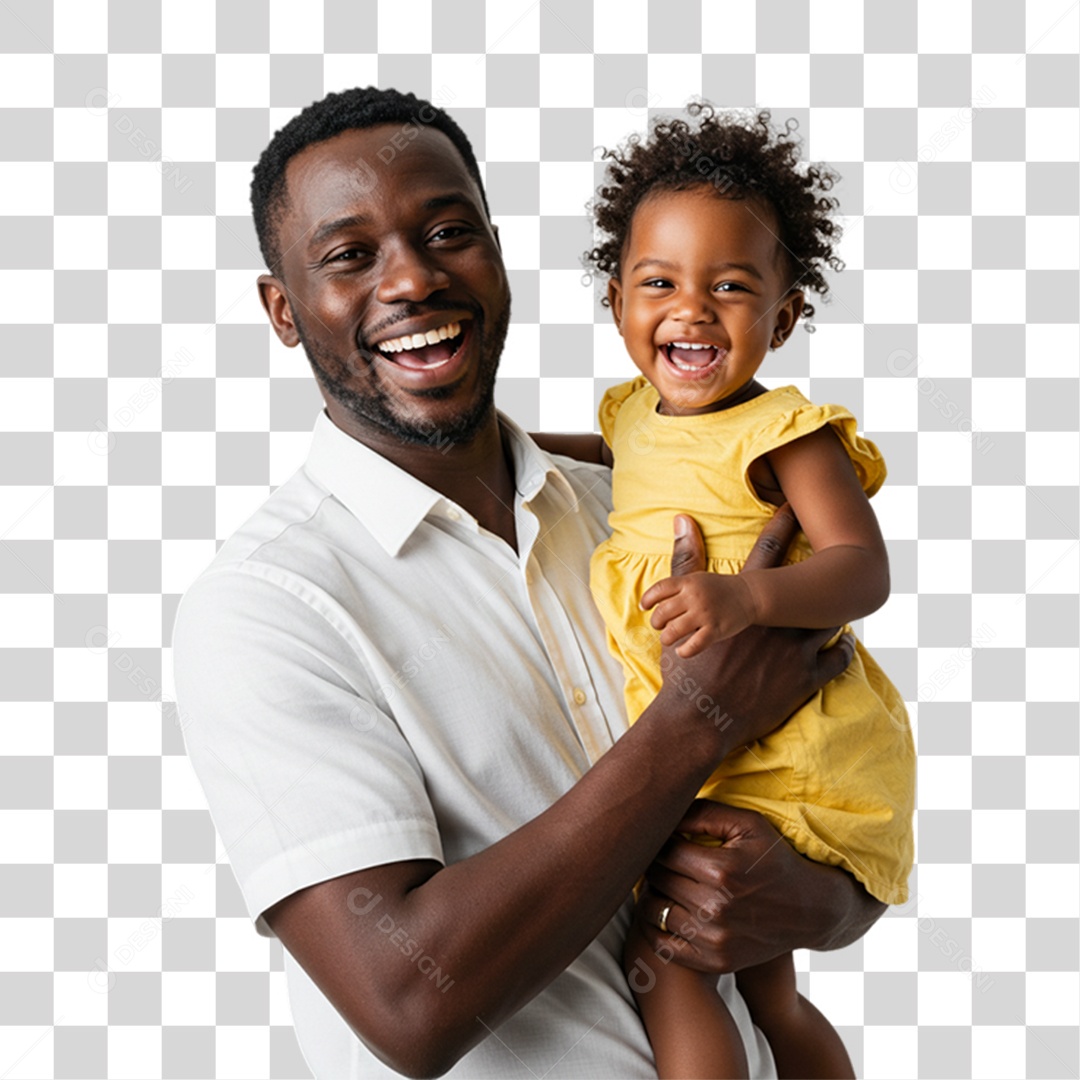 Pai com sua Filha PNG Transparente
