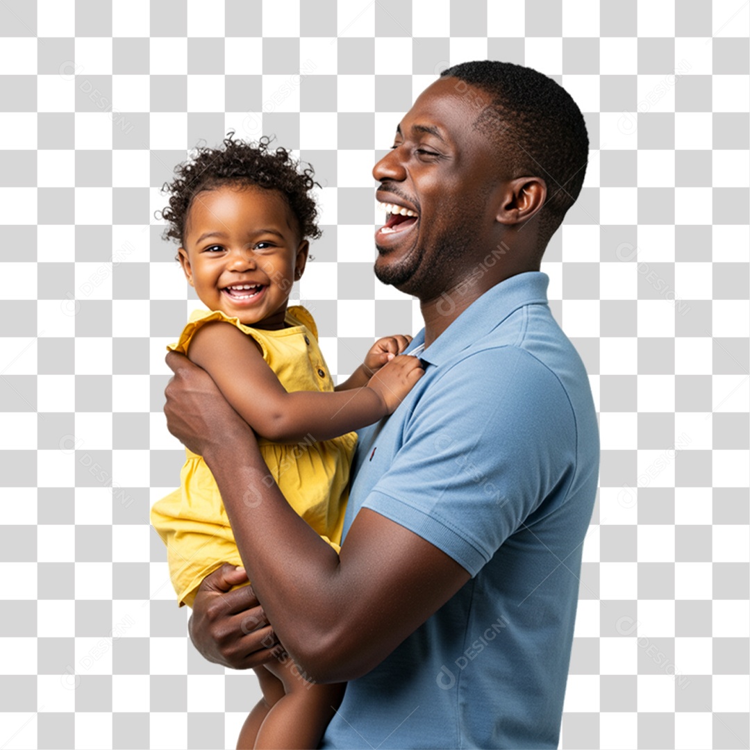 Pai com sua Filha PNG Transparente