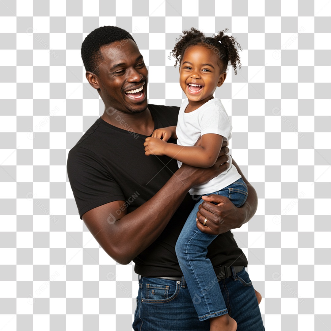 Pai com sua Filha PNG Transparente