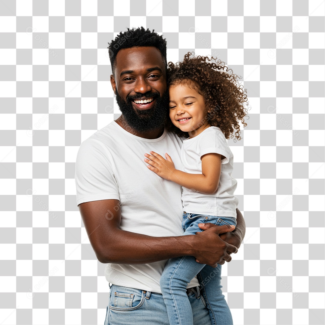 Pai com sua Filha PNG Transparente