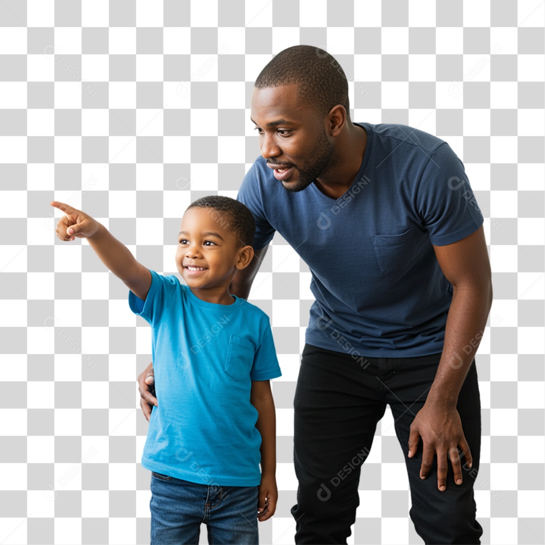 Pai com seu Filho PNG Transparente