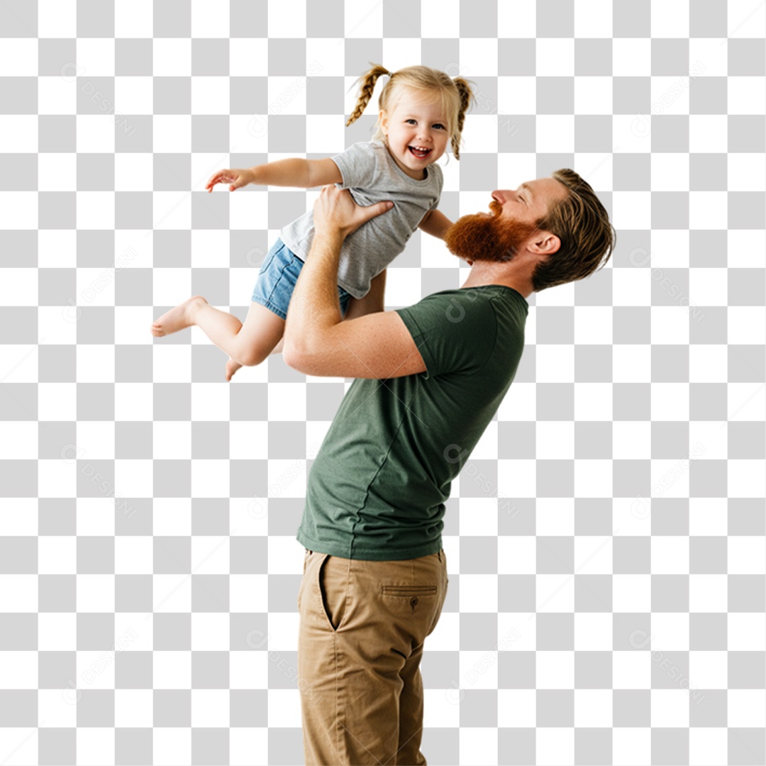 Pai com sua Filha PNG Transparente