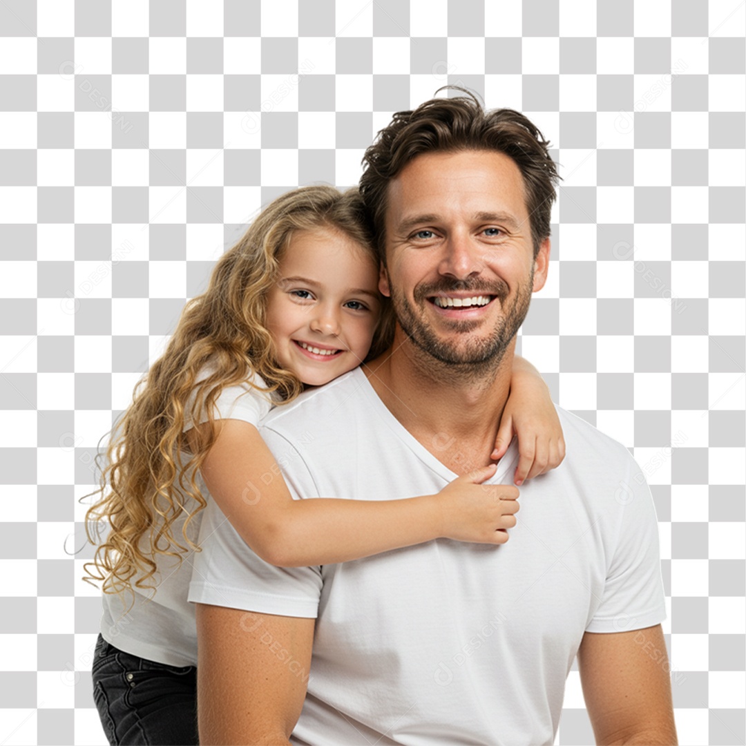 Pai com sua Filha PNG Transparente