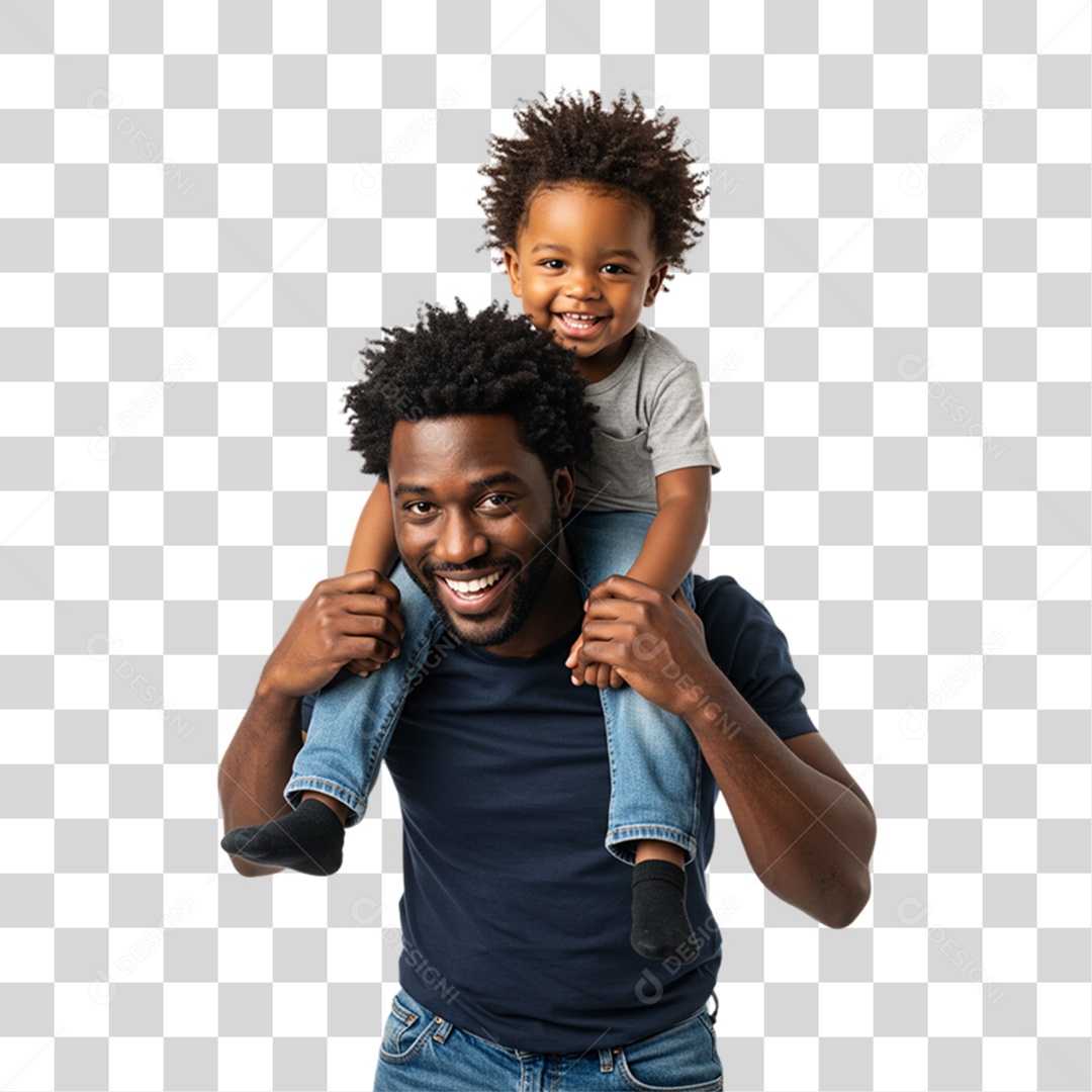 Pai com seu Filho PNG Transparente