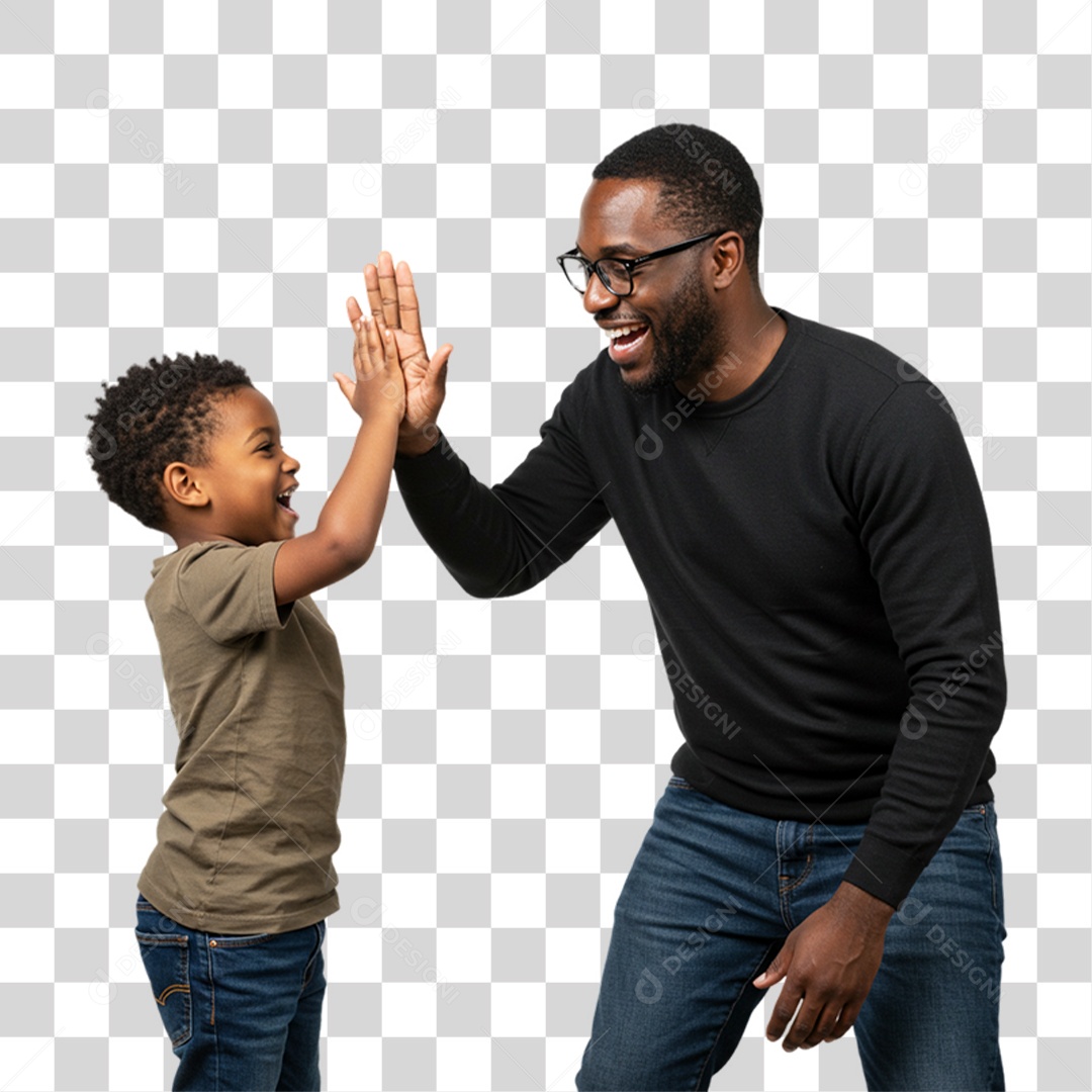 Pai com seu Filho PNG Transparente