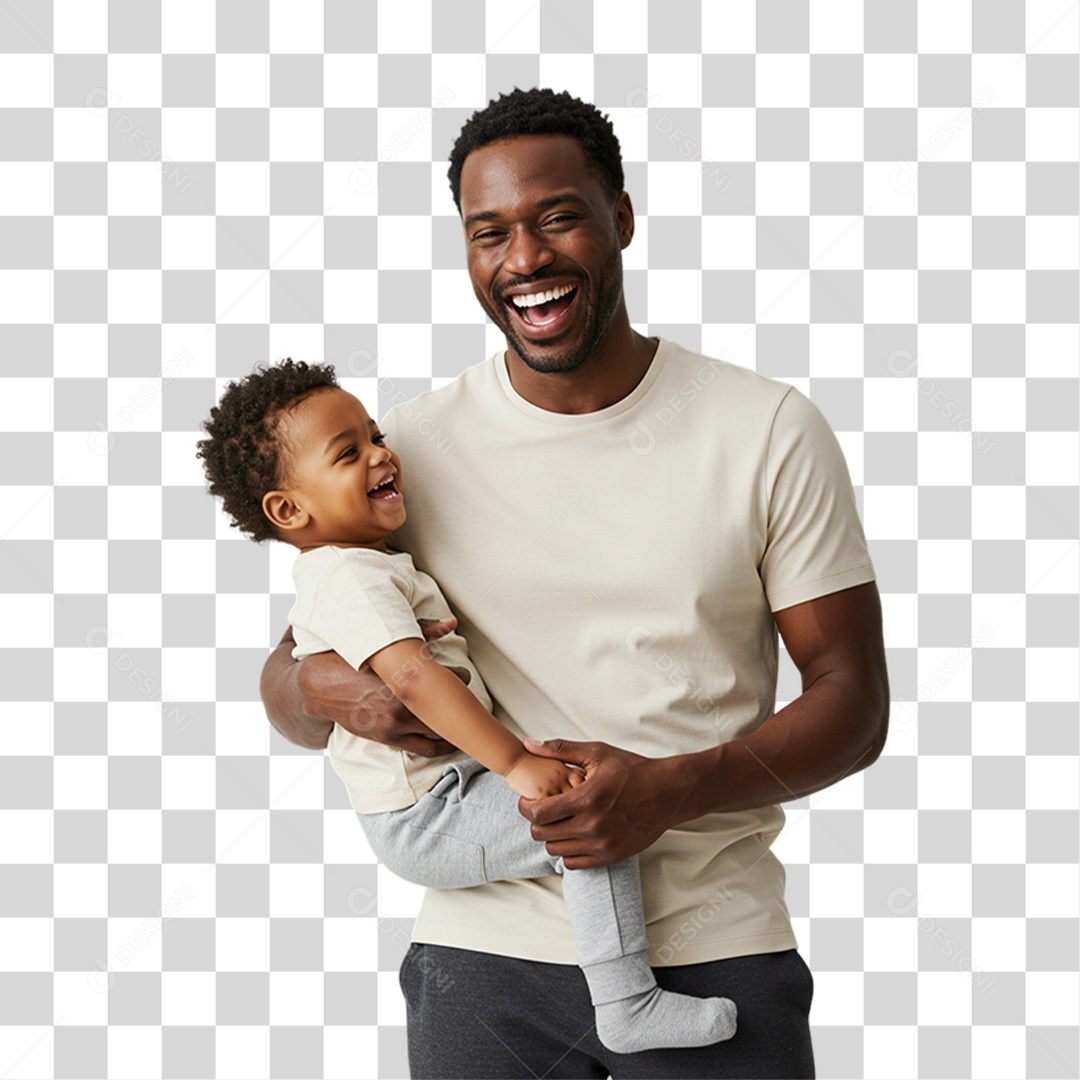 Pai com seu Filho PNG Transparente