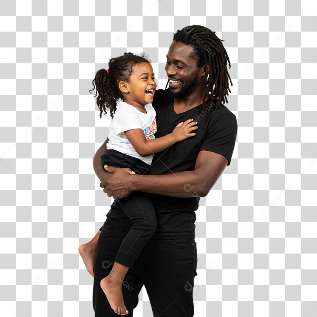 Pai com sua Filha PNG Transparente