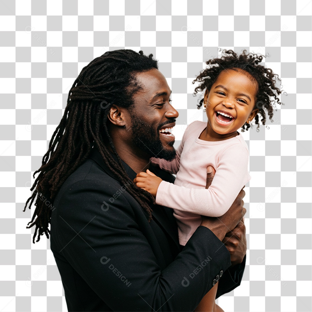 Pai com sua Filha PNG Transparente