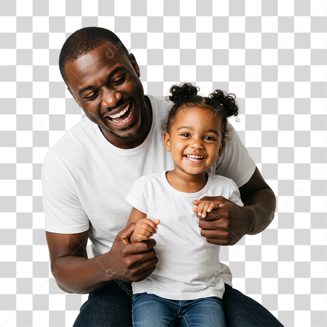 Pai com sua Filha PNG Transparente