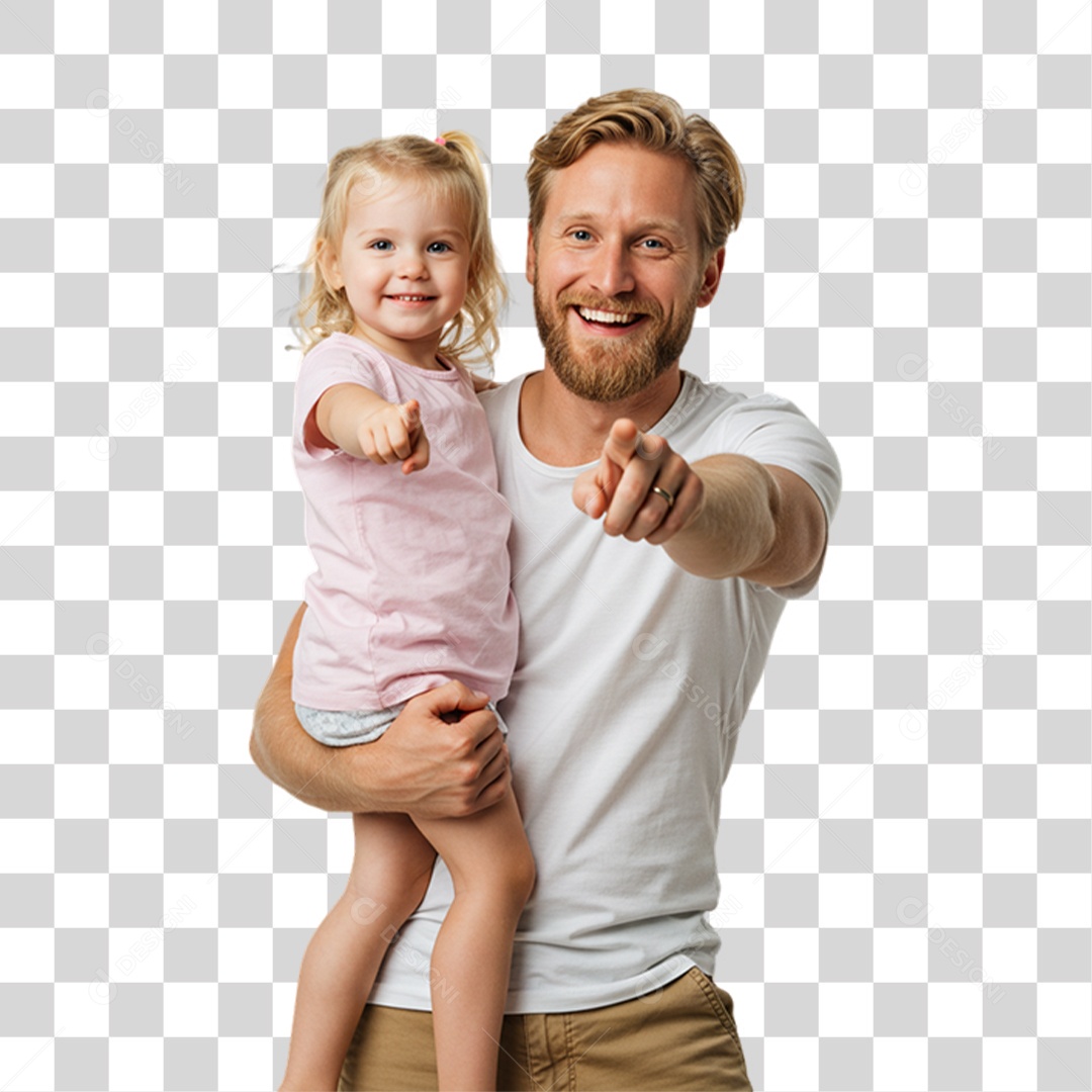 Pai com sua Filha PNG Transparente
