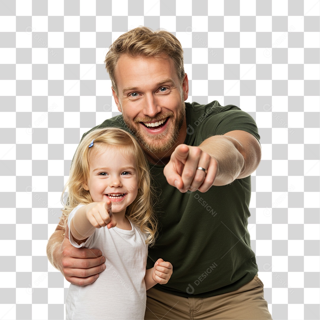 Pai com sua Filha PNG Transparente