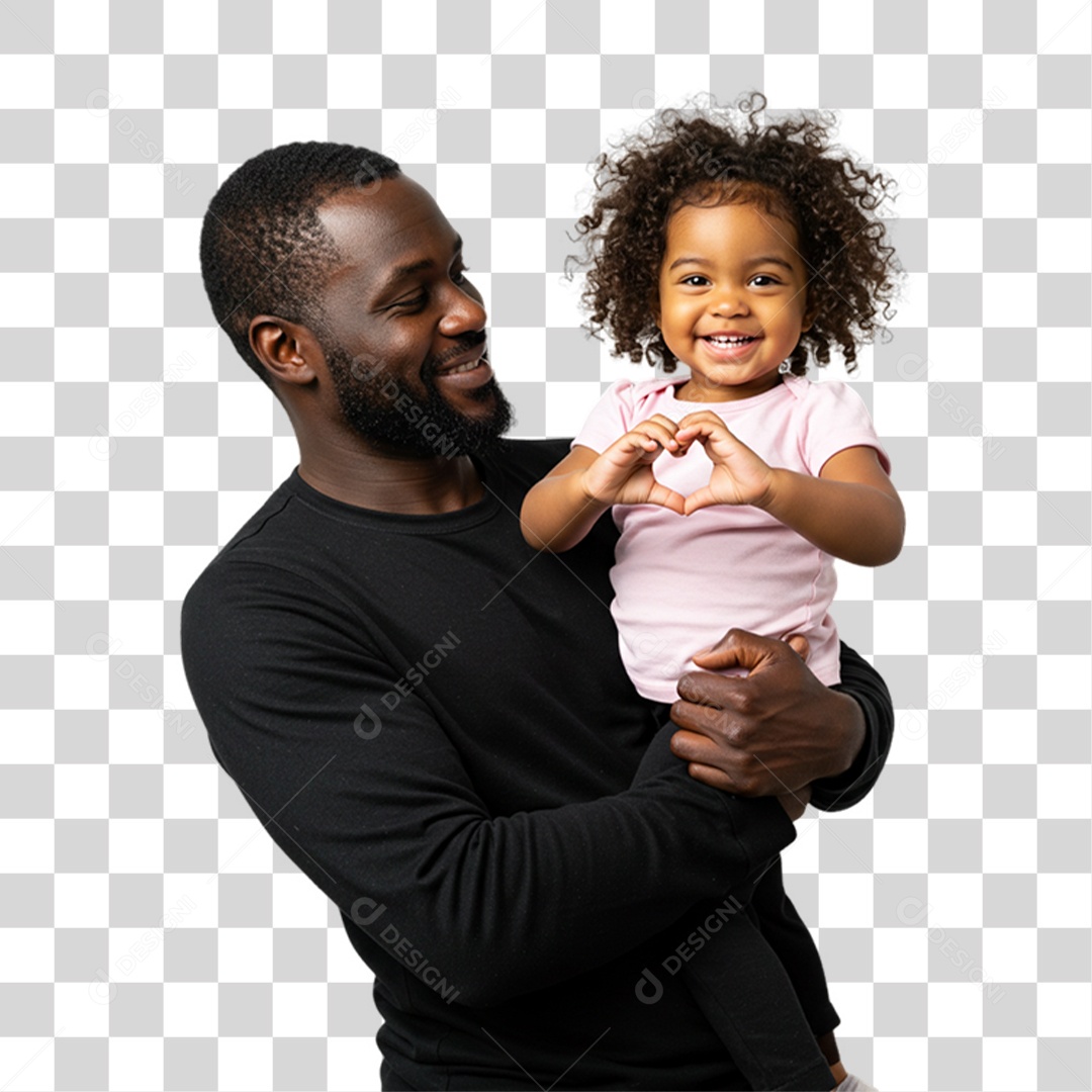 Pai com sua Filha PNG Transparente