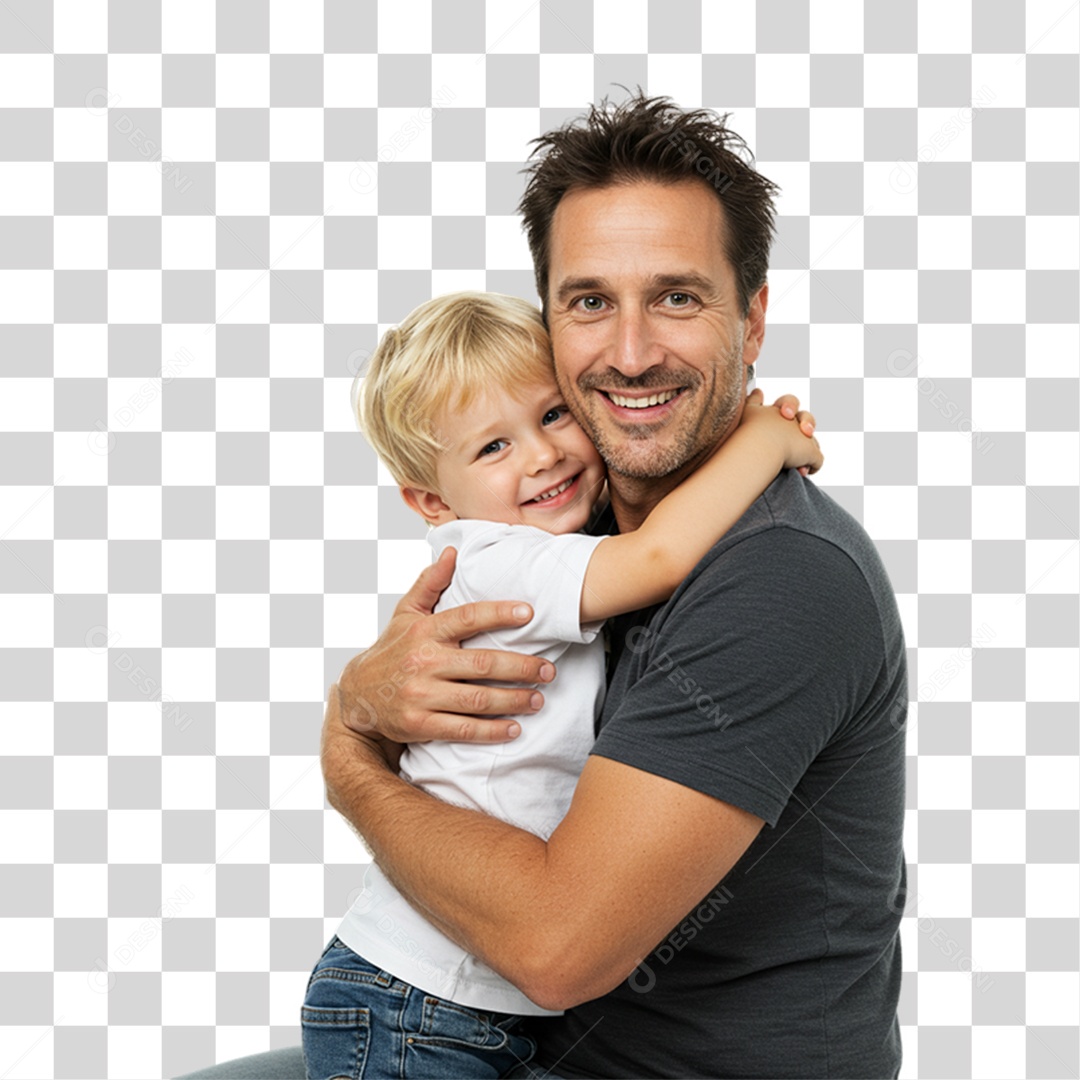 Pai com sua Filha PNG Transparente