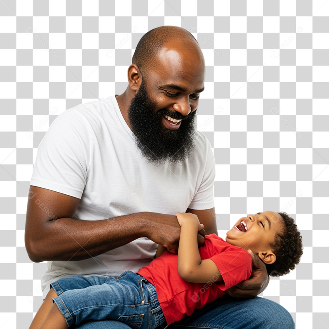 Pai com seu Filho PNG Transparente