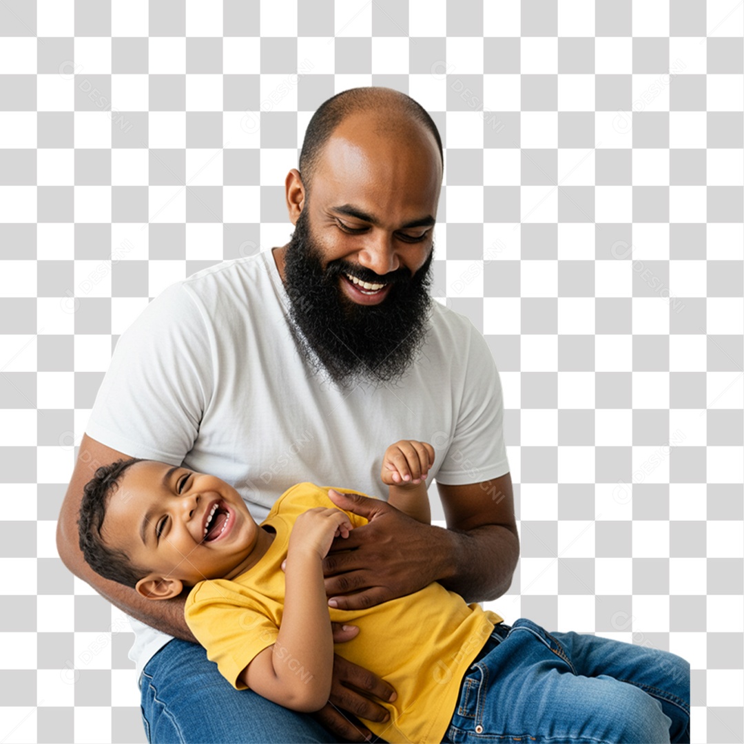 Pai com seu Filho PNG Transparente