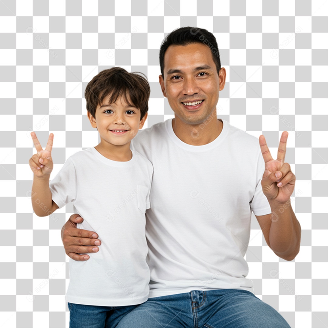 Pai com seu Filho PNG Transparente