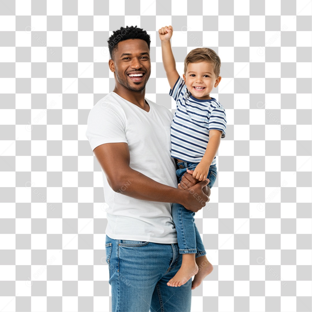 Pai com seu Filho PNG Transparente